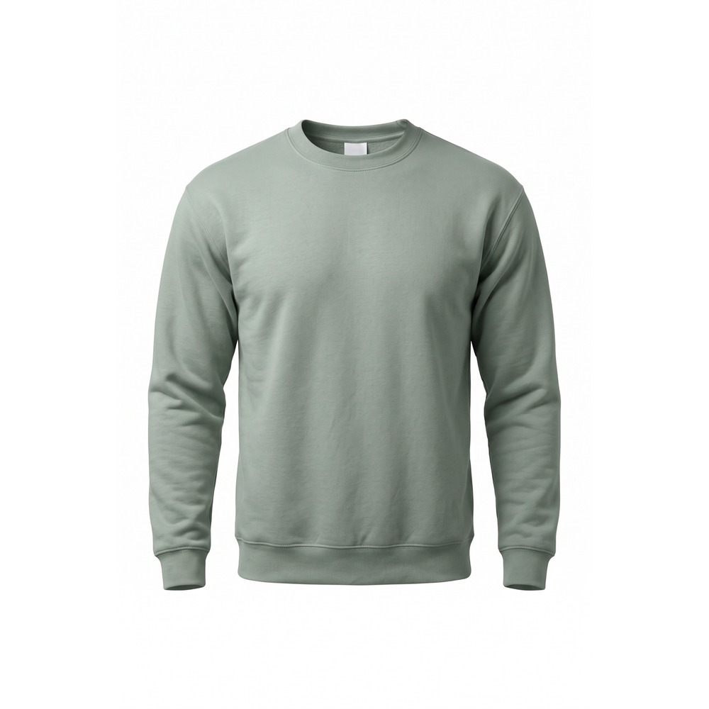 Hanes EcoSmart Crewneck Sweatshirt Sage Green Fleece Pullover Mens Medium